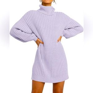 Lilac Chunky Sweater Tunic